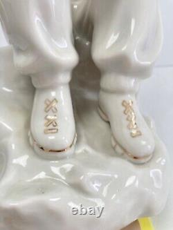 USSR Soviet Russian Jr. Geologist 12 Statuette, 14kt trim Polonskiy Faience