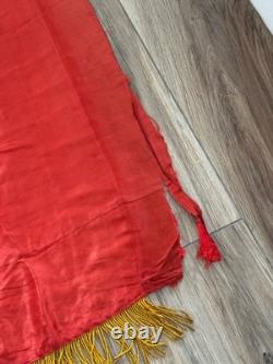USSR Soviet Russian Lenin Red Flag Banner Tyumen Student Construction Teams 1971