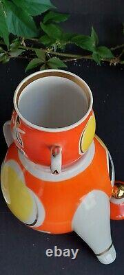 USSR Soviet Russian Porcelain TEAPOT Apple Cup & Saucer Set Polonnoe Factory