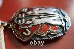 USSR Soviet Russian Rare Order Badge of Honor! Rare! With the Document