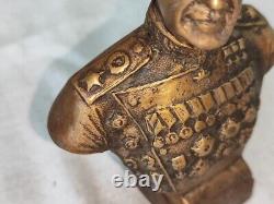 USSR Soviet Russian Sculpture Bust WW2 General Zhukov Bronze Figurine, Vintage