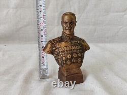 USSR Soviet Russian Sculpture Bust WW2 General Zhukov Bronze Figurine, Vintage