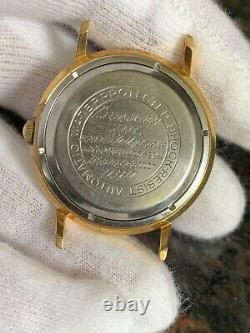 USSR Soviet Vintage Russian Watch Poljot De Luxe Mechanical Gold Plated Wrist AU