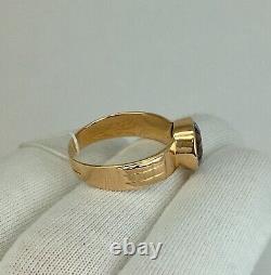 USSR Vintage Original Soviet Alexandrite Rose Gold Ring 583 14K, USSR Gold 583