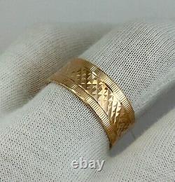 USSR Vintage Original Soviet Engagement Rose Gold Ring 583 14K, Engagement Ring
