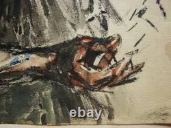 Ukrainian Soviet USSR Painting Expressionism portrait lumpen unemployed people