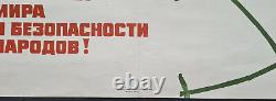 Ussr Foreign Policy Peace & Security For Nations 1974 Russian Soviet Poster