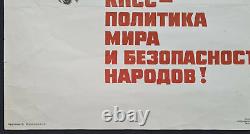 Ussr Foreign Policy Peace & Security For Nations 1974 Russian Soviet Poster