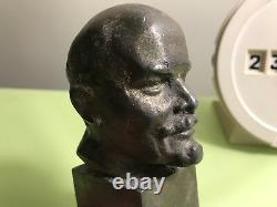 Ussr Russian Soviet Communist Lider Vladimir Lenin Bronze Bust & Desk Calendar