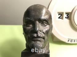 Ussr Russian Soviet Communist Lider Vladimir Lenin Bronze Bust & Desk Calendar