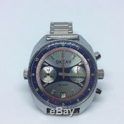 Ussr Soviet Russian Military Poljot 3133 Okean Chronograph Sturmanskie