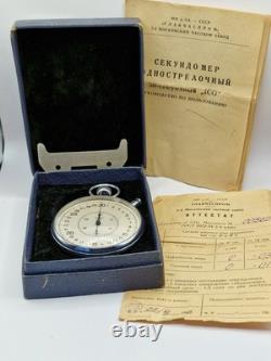 VERY RARE 2Mchz Slava USSR Russian Soviet stopwatch 15 jewels. Made in USSR 1956