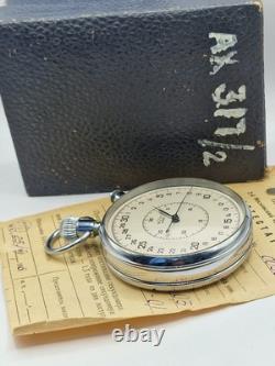 VERY RARE 2Mchz Slava USSR Russian Soviet stopwatch 15 jewels. Made in USSR 1956
