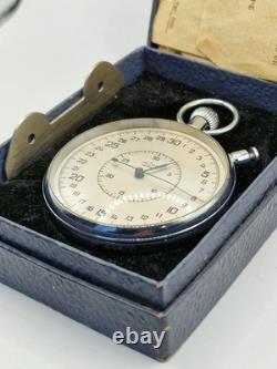 VERY RARE 2Mchz Slava USSR Russian Soviet stopwatch 15 jewels. Made in USSR 1956