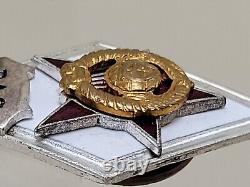 VERY SCARCE! USSR Russian Soviet Military SIGNAL Academy Graduate Badge Type 2