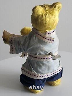 VINTAG1960s USSR Russian Soviet MECHANICAL Toy Doll TEDDY BEAR withBalalaika withKey