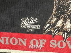 VINTAGE KGB Soviet Union USSR Communist Hammer Russian Bear T-Shirt Sz 2XL