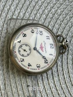 VINTAGE Molniya Pocket Watch Mechanical Soviet Ship Russian USSR Rare Old