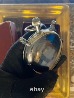 VINTAGE Stop Watch Slava Mechanical Box Pocket Soviet Sprot Russian USSR Rare