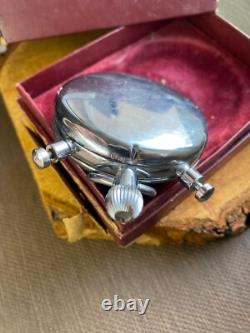 VINTAGE Stop Watch Slava Mechanical Box Pocket Soviet Sprot Russian USSR Rare