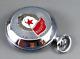 Vtg Molnija Russian Soviet Ussr Pocket Watch 3602 Guardia Cccp Flag 18j Runs Exc