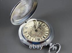 VTG MOLNIJA Russian Soviet USSR POCKET WATCH 3602 Guardia CCCP FLAG 18J Runs Exc