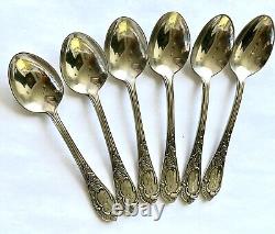 VTG RUSSIAN SOVIET UNION KIIV 8 USSR STERLING SILVER 875 SPOONS SET WithMONOGRAM