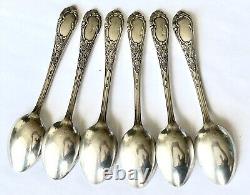 VTG RUSSIAN SOVIET UNION KIIV 8 USSR STERLING SILVER 875 SPOONS SET WithMONOGRAM