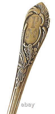 VTG RUSSIAN SOVIET UNION KIIV 8 USSR STERLING SILVER 875 SPOONS SET WithMONOGRAM