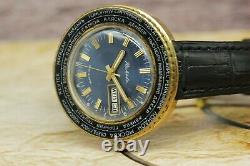 VTG Raketa City World Time 2628. H Men's Watch Cities Rocket Russian Soviet USSR