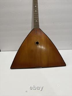 VTG Russian Balalaika Six String Musical Instrument Soviet era Made In USSR