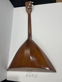 VTG Russian Balalaika Three String Musical Instrument Soviet era Made In USSR