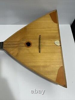 VTG Russian Balalaika Three String Musical Instrument Soviet era Made In USSR