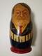 Vtg Set 5 Russian Soviet Political Leaders Nesting Dolls Hand Made Painted Ussr