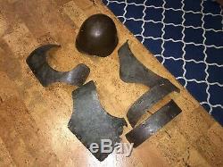 Very Rare WW1 WW2 Red Army Soviet Russian Body Armor Plate Sniped Helmet