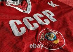 Viacheslav Fetisov #2 USSR CCCP Russian Hockey Replica Jersey Russia embroidered