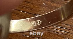 Vintage 14K Rose Gold Large Pink Ruby USSR Russian Soviet Open Work Ring Sz 7.5