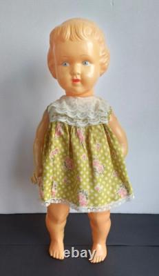 Vintage 1960's USSR Russian Soviet CELLULOID LARGE Toy Doll GIRL