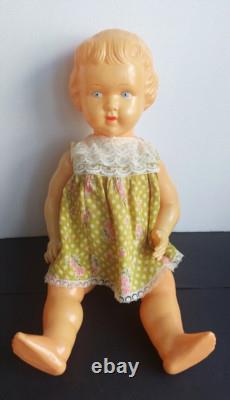 Vintage 1960's USSR Russian Soviet CELLULOID LARGE Toy Doll GIRL