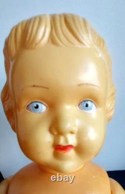 Vintage 1960's USSR Russian Soviet CELLULOID LARGE Toy Doll GIRL
