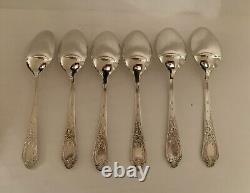 Vintage 1967 Soviet Russian set 6 Table spoons Silver 875 USSR 456 Gram In Box