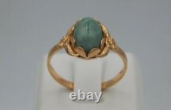 Vintage 20th Soviet Russian Women's 583 Gold Ring USSR 3,37gr Size 19