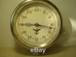 Vintage 24 Hours 1956 Russian Ussr Military Navy Marine Ship Boat Clock Watch