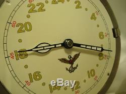 Vintage 24 Hours 1956 Russian Ussr Military Navy Marine Ship Boat Clock Watch