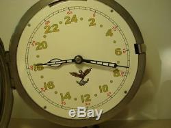 Vintage 24 Hours 1956 Russian Ussr Military Navy Marine Ship Boat Clock Watch