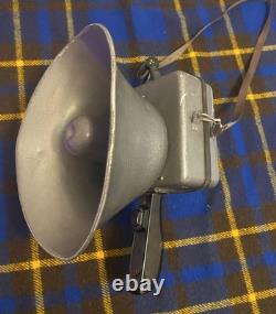 Vintage 70s USSR Soviet Russian Portable Loudspeaker Megaphone with Neck Strap