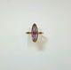Vintage Amethyst 14k 583 Yellow Gold Russian Soviet Ring Size 7 3/4