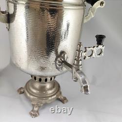 Vintage Antique Russian Samovar Brass Decorative Fire Teapot USSR Soviet Rare