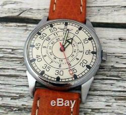 Vintage Aviator Russian Watch 2209 Men's Original Soviet USSR LACO Mechanical