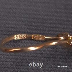 Vintage Baltic Honey Amber Dangle Earrings Russian Soviet USSR 14K 583 Gold RARE